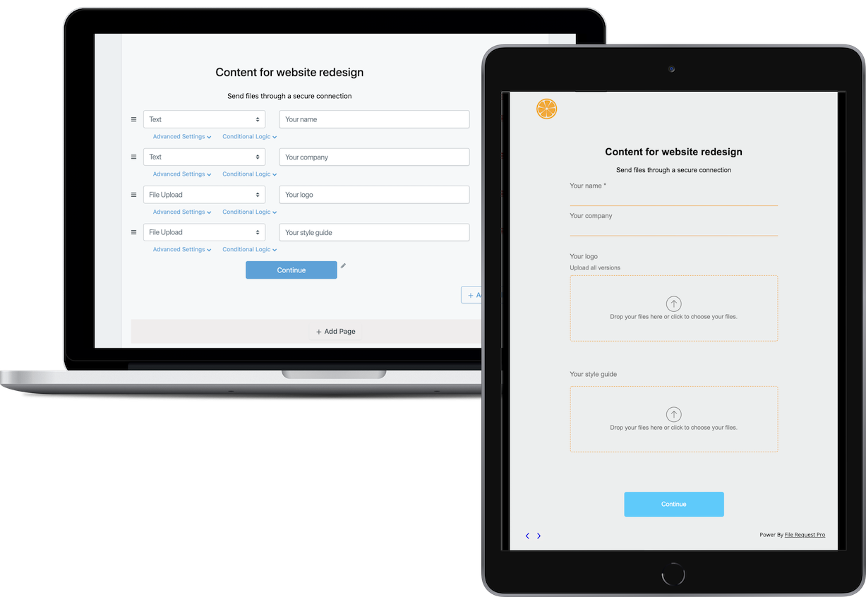 Dropbox file request hero shoot