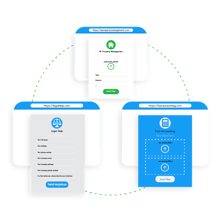 branded upload page to collect documents from clients